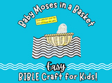 Easy Bible Crafts, Baby Moses Lesson, Moses Coloring Activ