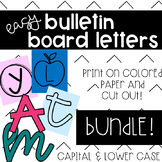 EASY Bulletin Board Letters - Cursive! by Lattes and Lesson Plans