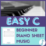 Easy C - beginner piano sheet music