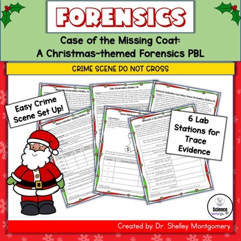 Preview of Easy Christmas Activity PBL for Forensics | Low Prep