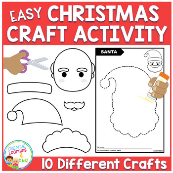 Easy Christmas Craft Activity Cut and Paste Fine Motor Skills | TPT