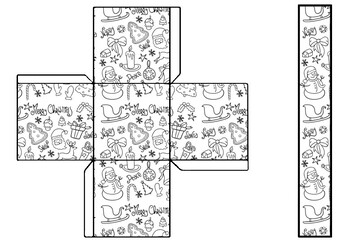 Easy Christmas Craft Templates, Gift Box Coloring Pages, Art Sub Plan