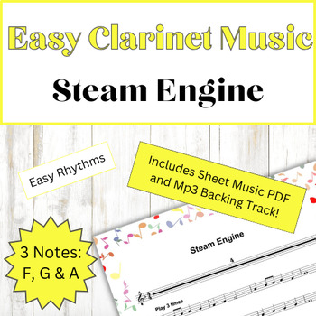 Preview of Easy Clarinet Sheet Music and Backing Track - Steam Engine