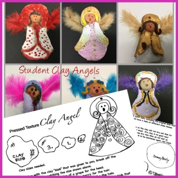 Preview of Easy Clay Angel Craft For Kiln or Air Dry Clay! Christmas Around the World.