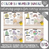 Easy Color By Number | Seasonal Bundle | Pre-K or Special 