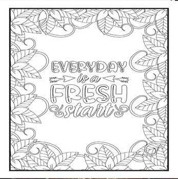 Easy Coloring Book For Adults Inspirational Quotes: Simple Large