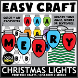 Easy Craft Customized Christmas Lights Name or Word Paper 