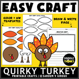 Easy Craft - One Page Quirky Turkey Paper Craft with Draw 