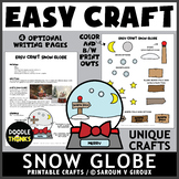 Easy Craft Snow Globe Paper Craft Printables | Holiday Crafts