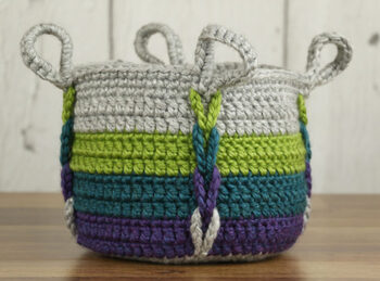 Preview of Easy Crochet Basket CROCHET PATTERN Holder Box - Instant PDF Download - Vintage