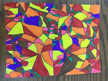 Preview of Easy Crumpled Paper Stained Glass Abstract Art