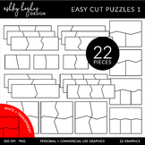 Easy Cut Puzzle Templates Clipart 1