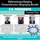 BUNDLE! Easy Biographies with Reading Comprehension Presid