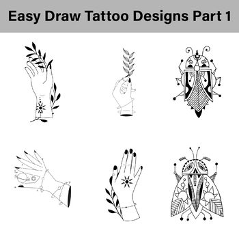 Easy Draw Tattoo Designs Part 1 by Michael M Porter | TPT