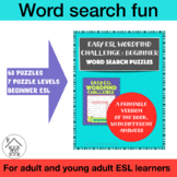 Easy ESL Wordfind Challenge: Beginner: Word Search Puzzles