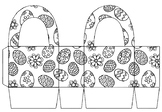 6 Easy Easter Craft, Gift Basket Coloring Templates, Print