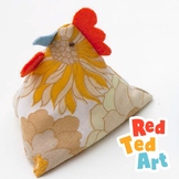 Easy Easter Sewing Project - Pyramid Chickens - Juggling, 