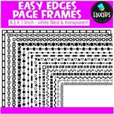 Easy Edge Page Frames Clip Art Set {Educlips Clipart}