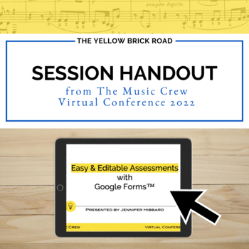 Preview of Easy & Editable Assessments with Google Forms™ - Professional Development: Music