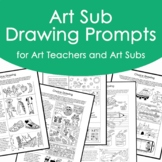 Easy Elementary Art Sub Drawing Prompts Printable Choice D