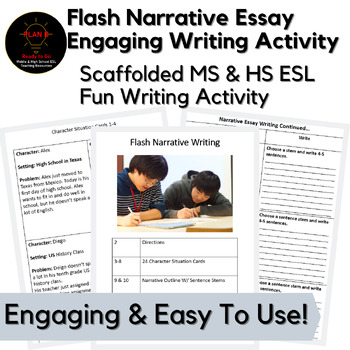 Preview of Easy & Engaging Flash Narrative Writing for Middle & High School ESL Students