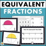 Equivalent Fractions Game Worksheet Task Cards 3rd Grade Print + Digital