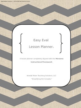 Preview of Marzano Evaluation: Easy Eval Planner