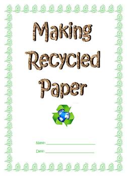 Preview of Easy Experimement: Making Recycled Paper; Boardmaker; Earth Day
