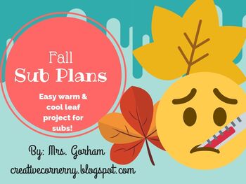 Preview of Easy Fall Sub Plans or Filler for Art Teachers