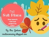 Easy Fall Sub Plans or Filler for Art Teachers