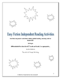 Easy Fiction Independent Reading Activities  High 1st & 2nd Grade