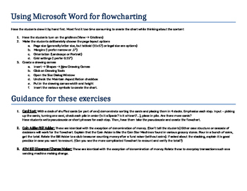 Easy Flow Chart Exercises using Word by James Jenkins | TpT