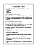 Easy Freebie - Life Savers Maths