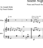 Easy French Horn Solo with Piano: Silent Night