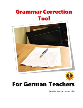 Preview of Easy Grammar Correction Feedback Tool --- For German Teachers (Word Doc)