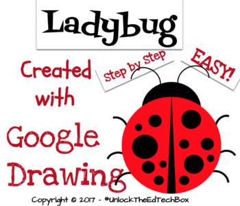 Preview of Easy Graphic Design Digital Ladybug - Google Drawing or Google Slides