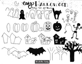 Easy Halloween How-to-Draw One Pager