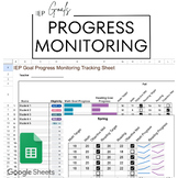 Easy IEP Goals & Progress Monitoring Tracking (Google Sheets)