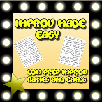 Preview of Easy Improv Theater Games | Resource Cards for Drama Clubs | A Collection