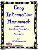 Easy, Interactive Kindergarten Homework: For TK, K or Spec