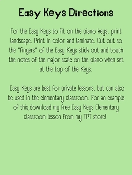 Preview of Easy Keys Major Scale
