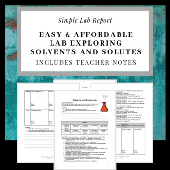 Solute And Solvent Worksheet - Worksheet List