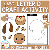 Easy Letter D Craft Activity Cut and Paste Fine Motor Skills