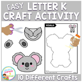 Easy Letter K Craft Activity Cut and Paste Fine Motor Skills