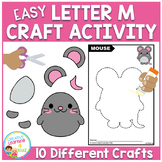 Easy Letter M Craft Activity Cut and Paste Fine Motor Skills