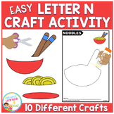 Easy Letter N Craft Activity Cut and Paste Fine Motor Skills