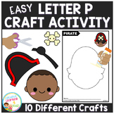 Easy Letter P Craft Activity Cut and Paste Fine Motor Skills