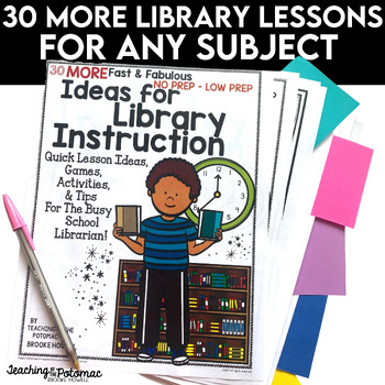 Preview of Easy Ideas for Elementary Library Lesson Plans