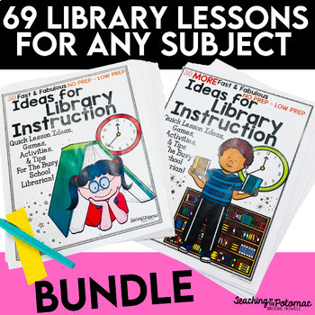 Preview of Easy Low Prep Ideas for Elementary Library Lesson Plans