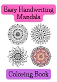 Easy Mandala handwriting coloring pages Vol.1